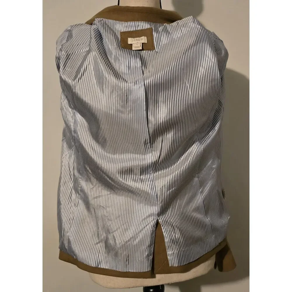 J.Crew Women's Schoolboy Blazer Jacket Size 4 Wool Blend Camel